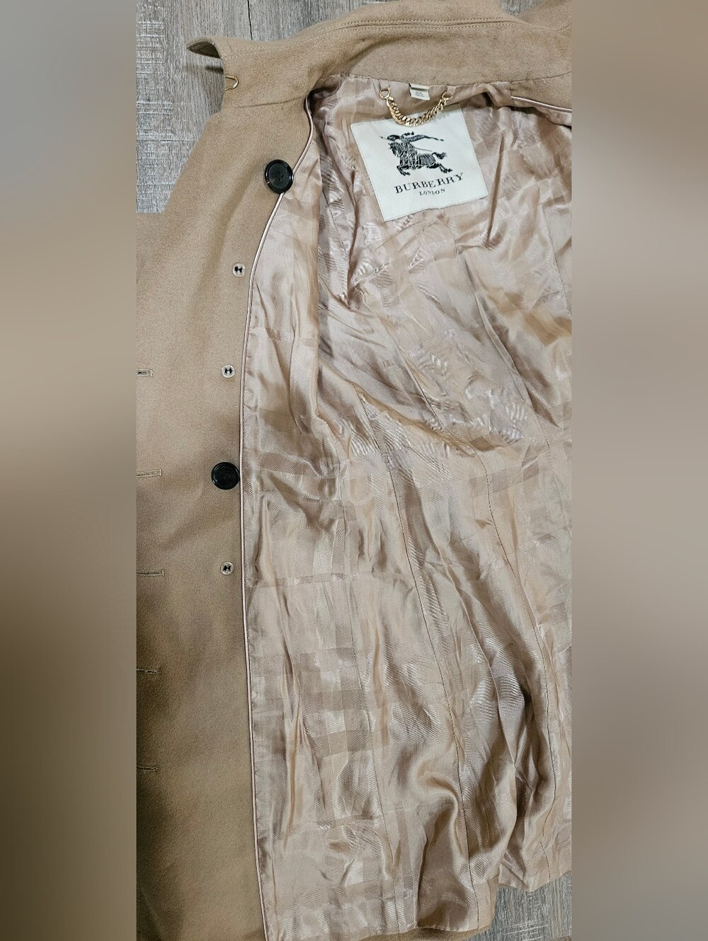 Burberry Prorsum Wool & Cashmere Double Breasted Trench Coat (USA 2/Camel/Tan) - Picture 7 of 13